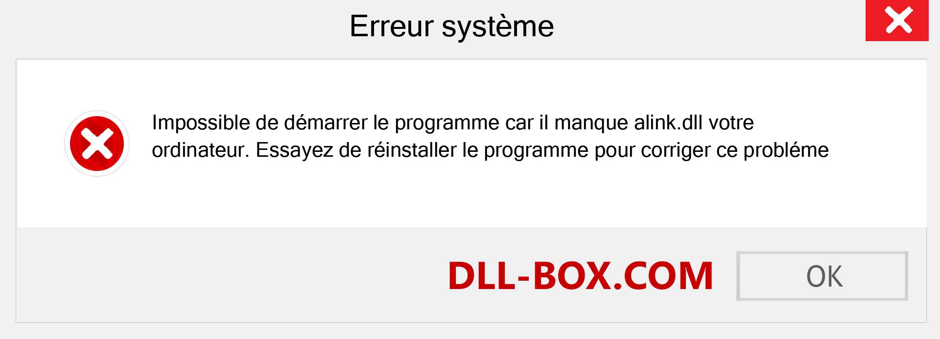 Le fichier alink.dll est manquant ?. Télécharger pour Windows 7, 8, 10 - Correction de l'erreur manquante alink dll sur Windows, photos, images